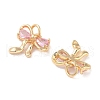 Brass Micro Pave Cubic Zirconia Pendants KK-B102-12G-03-2