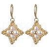 Glass Seed Beads Leberback Earring EJEW-MZ00346-3