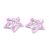 10Pcs 5 Colors Tartan Pattern Epoxy Resin Snap Hair Clip PHAR-P009-01H-3