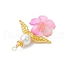 Handmade Glass Seed Beaded Angel Pendants PALLOY-MZ00764-02-4