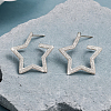 S925 Sterling Silver Star Stud Earrings NU9331-5