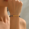 Elegant Brass & Glass Round Beads Link Bracelets for Women ID0127-1