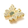 Brass Micro Pave Cubic Zirconia Pendants KK-G519-15G-01-2