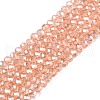 Electroplate Glass Beads Strands EGLA-A044-T2mm-A21-1