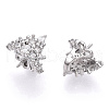 Rhodium Plated 925 Sterling Silver Micro Pave Cubic Zirconia Peg Bails STER-T004-73P-3