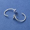 999 Fine Silver Pull Through Earrings EJEW-P296-26B-S-2