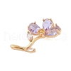 Brass Glass Pendants KK-B100-041G-01-2