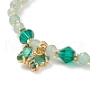 5Pcs 5 Style Natural Mixed Gemstone & Glass Beaded Stretch Bracelets Set BJEW-JB08881-5