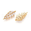Brass Micro Pave Cubic Zirconia Pendants KK-N261-95B-G-2