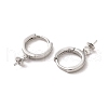925 Sterling Silver Hoop Earrings Findings STER-Z007-04P-2