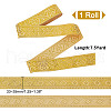 7.5 Yards Polyester Jacquard Flower Ribbon OCOR-WH0088-84C-2