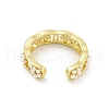 Rack Plated Brass Micro Pave Cubic Zirconia Flower Open Cuff Rings for Women RJEW-Z039-07G-3