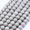 Natural Silver Line Jasper Beads Strands G-F531-8mm-O-1