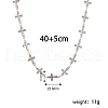 Elegant Vintage Hollow Stainless Steel Link Chain Necklaces for Women WE8601-1-2
