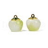 Transparent Glass Apple Pendants X1-DGLA-E004-16B-1