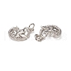 Brass Micro Pave Cubic Zirconia Pendants KK-E068-VB015-3