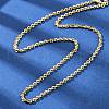 3MM Brass Cable Chain Necklaces NJEW-L356-03G-2