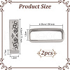 304 Stainless Steel Waist Belt Keeper Rings STAS-WH0044-31-2