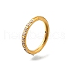 304 Stainless Steel Micro Pave Clear Cubic Zirconia Hoop Nose Rings AJEW-D306-06G-2