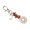 Natural Red Jasper Chip Pendant Decorations HJEW-MZ00096-05-4