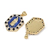 Brass Micro Pave Cubic Zirconia Pendants KK-A257-07G-2