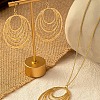 Oval Alloy Pendant Necklaces & Dangle Earrings Sets FS-WG130B3-01-4