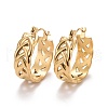 Ion Plating(IP) Braided 304 Stainless Steel Hoop Earrings for Women STAS-A057-17G-1