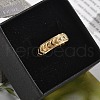 Arrow 304 Stainless Steel Open Cuff Ring for Women RJEW-M049-01G-06-5
