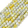 Drawbench & Baking Painted Glass Beads Strands GLAA-S176-03-5