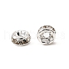 Rack Plating Brass Crystal Rhinestone Rondelle Space Beads RB-D303-S-3