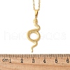 304 Stainless Steel Snake Pendant Necklaces for Women Men NJEW-Z063-03G-03-3
