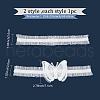 Polyester Lace Elastic Bridal Garters DIY-WH0308-148A-2