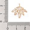Brass Inlay Clear Glass Pendants KK-S388-22G-3
