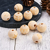 100Pcs 10 Style Unfinished Natural Wood European Beads WOOD-TA0001-55-6