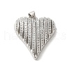 Brass Micro Pave Clear Cubic Zirconia Pendants KK-M281-02P-1