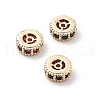 Brass Micro Pave Cubic Zirconia Beads KK-R216-10A-KCG-1