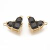 Brass Cubic Zirconia Charms KK-S340-12G-02-1