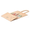 Christmas Theme Printed Kraft Paper Bags with Handles ABAG-M008-08F-3