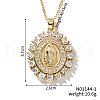 Exquisite Brass Cubic Zirconia Virgin Mary Pendant Delicate Fashion Necklaces SK3773-1-1