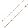 304 Stainless Steel & ABS Imitation Pearl Round Link Eyeglasses Chains AJEW-EH00400-4