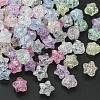 Transparent Crackle Acrylic Beads CACR-YW0001-08-2