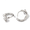 Bowknot Brass Hoop Earrings for Women EJEW-U008-14P-2