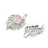 Natural Rose Quartz Pendants G-L623-04P-10-2