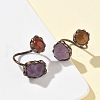 Natural Amethyst & Gemstone Rings RJEW-B122-04R-01-1