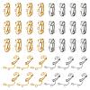 Unicraftale 40Pcs 2 Colors 304 Stainless Steel Clip-on Earrings Findings STAS-UN0041-10-1