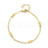 304 Stainless Steel Rope Chain Bracelets for Women BJEW-C094-03G-4