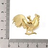 Rack Plating Brass Micro Pave Cubic Zirconia Pendants ZIRC-F142-31G-02-3