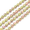 Electroplated Brass Faceted Ball Chains KK-G358-B06-1