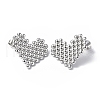 Non-Tarnish 304 Stainless Steel Heart Stud Earrings for Women STAS-B034-17P-1