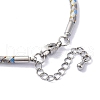 Polyester Cord Braided Bracelet Makings MAK-Z003-01P-17-3
